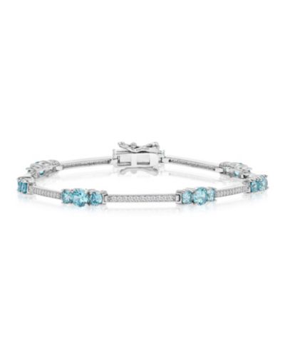 Браслет Macy's Cubic Zirconia Rhodium Over Sterling Silver Tennis Bracelet