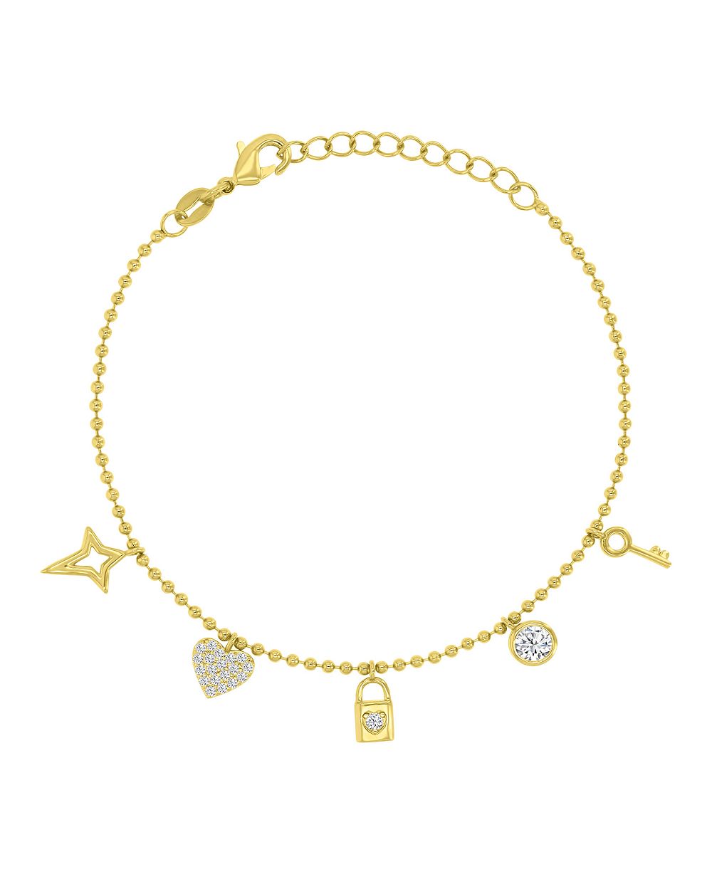 Браслет Key And Lock, 14k Gold поверх Sterling Silver