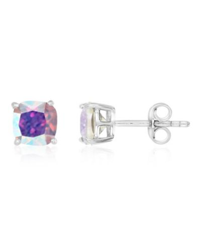Macy's Aurora Borealis Cubic Zirconia Solitaire Stud Earrings