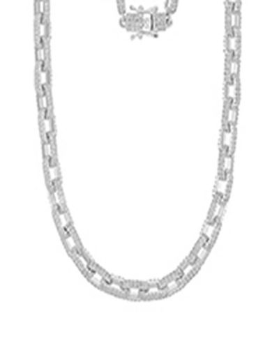 Macy's Ожерелье с цепью Paper Clip из кубического циркония