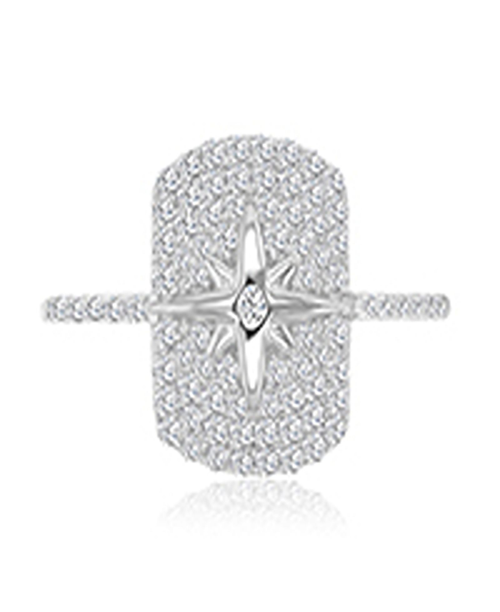 Macy's Cubic Zirconia Star Pave Ring in 14k Yellow Gold Over Sterling Silver