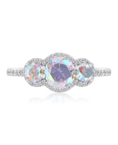 Macy's Cubic Zirconia (2.812 ct. t.w.) and Aurora Borealis (2.81 ct. t.w.) Round Pave Ring