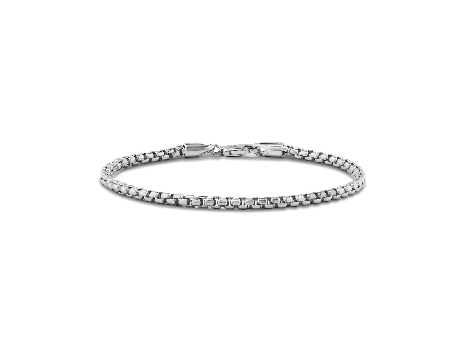 Мужской браслет Vincero Box Chain Rhodium-Plated Sterling Silver