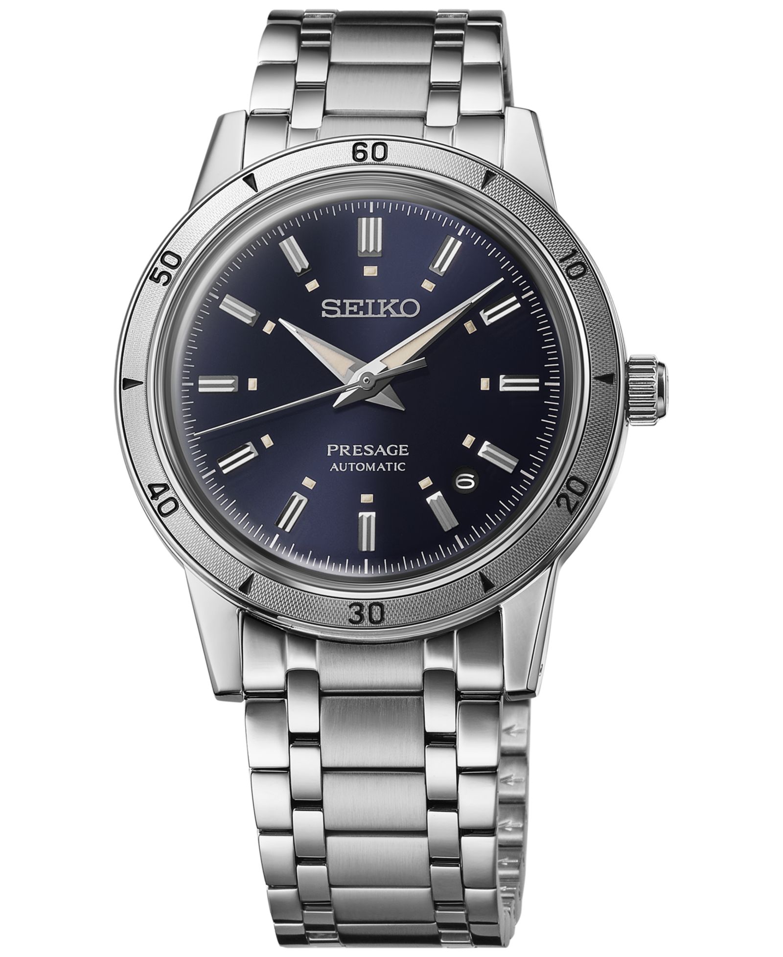 Мужские автоматические часы Seiko Presage Style 60s из нержавеющей стали 40mm