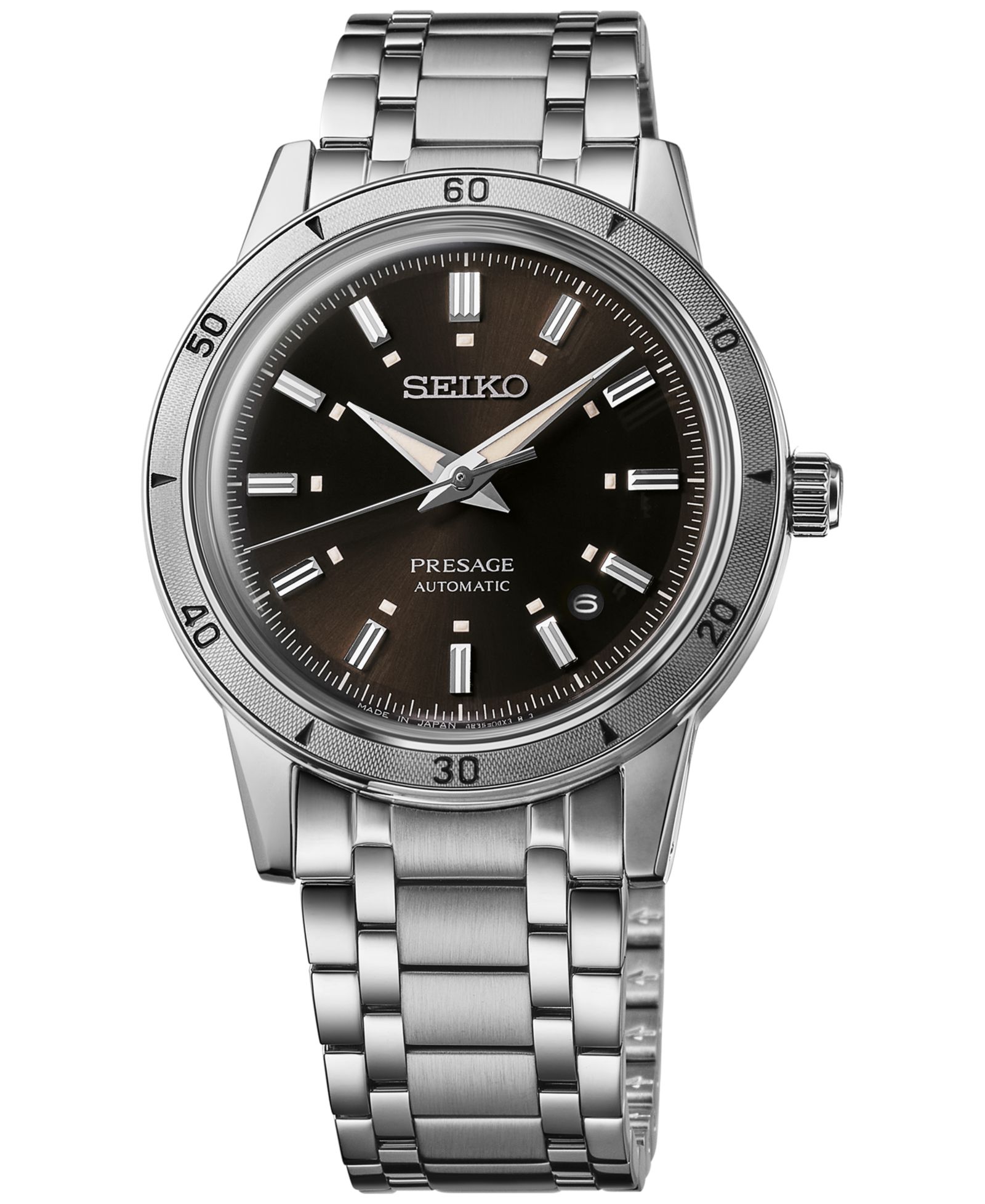 Мужские часы Seiko Automatic Presage Style 60s Stainless Steel 40mm