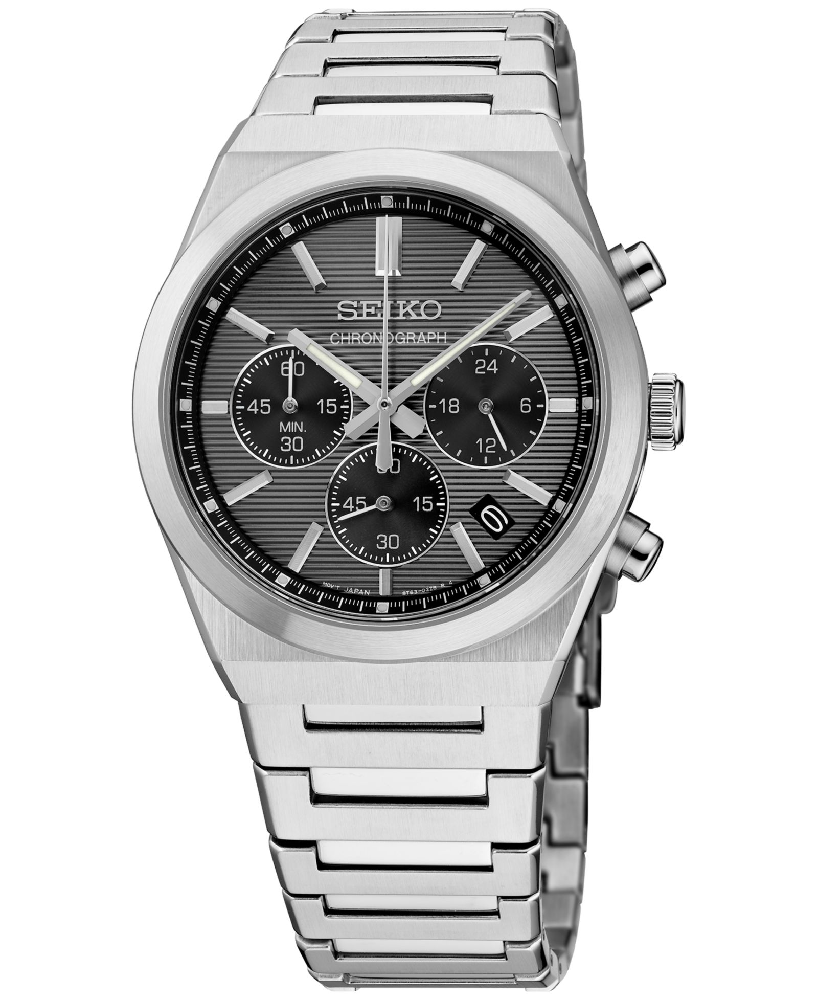 Мужские часы Seiko Chronograph Essentials Stainless Steel Bracelet 40mm
