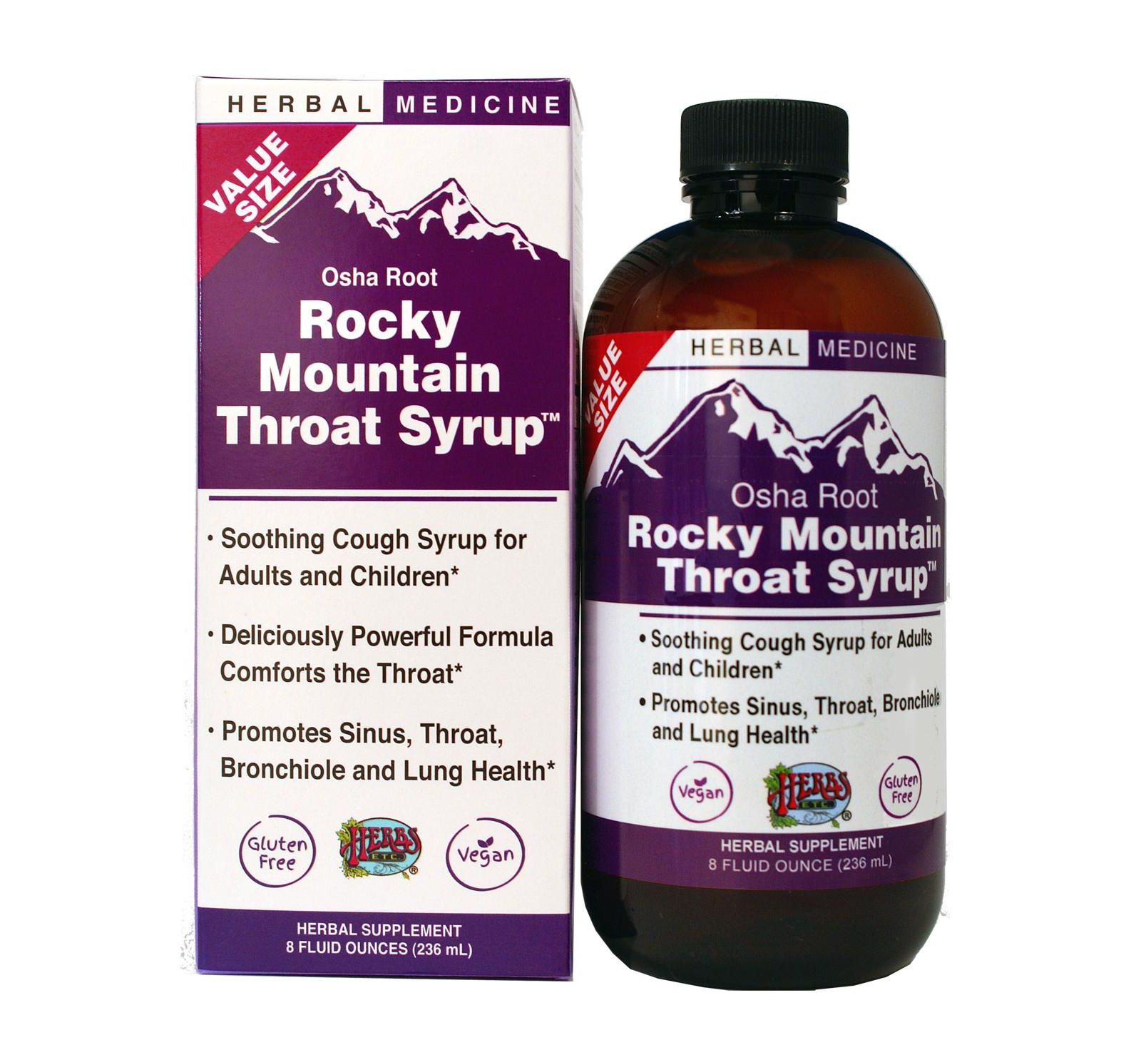 Сироп для горла Trace Minerals Herbs Etc. Rocky Mountain, 8 oz