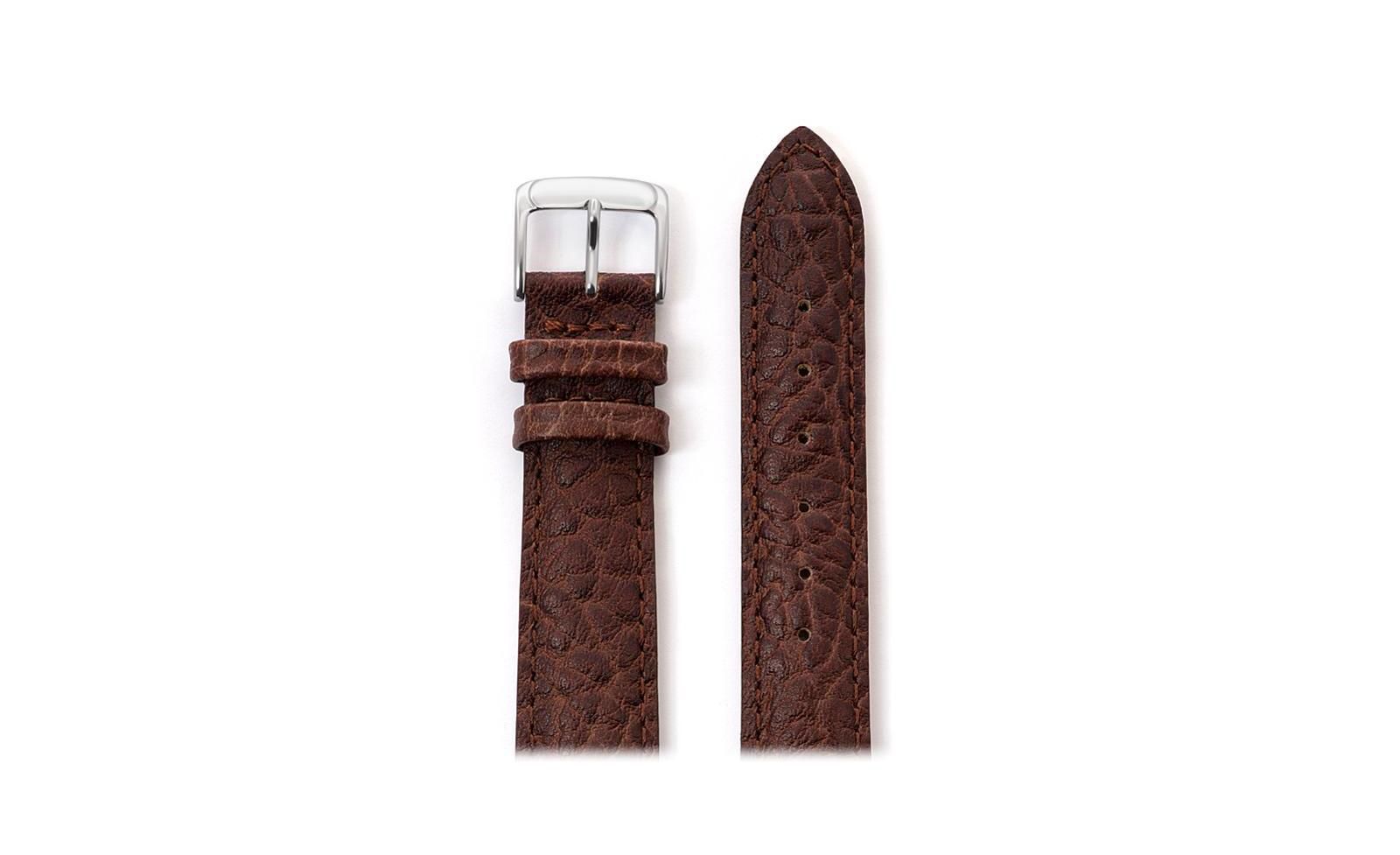 Speidel Men's Heavy Texture Buffalo Grain Watchband 24mm Brown- XL