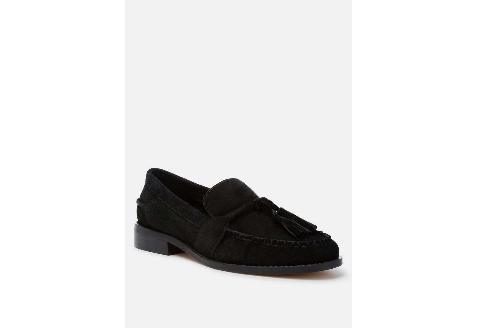 Rag and Co Womens Rhone Tassels Detail Suede Loafers