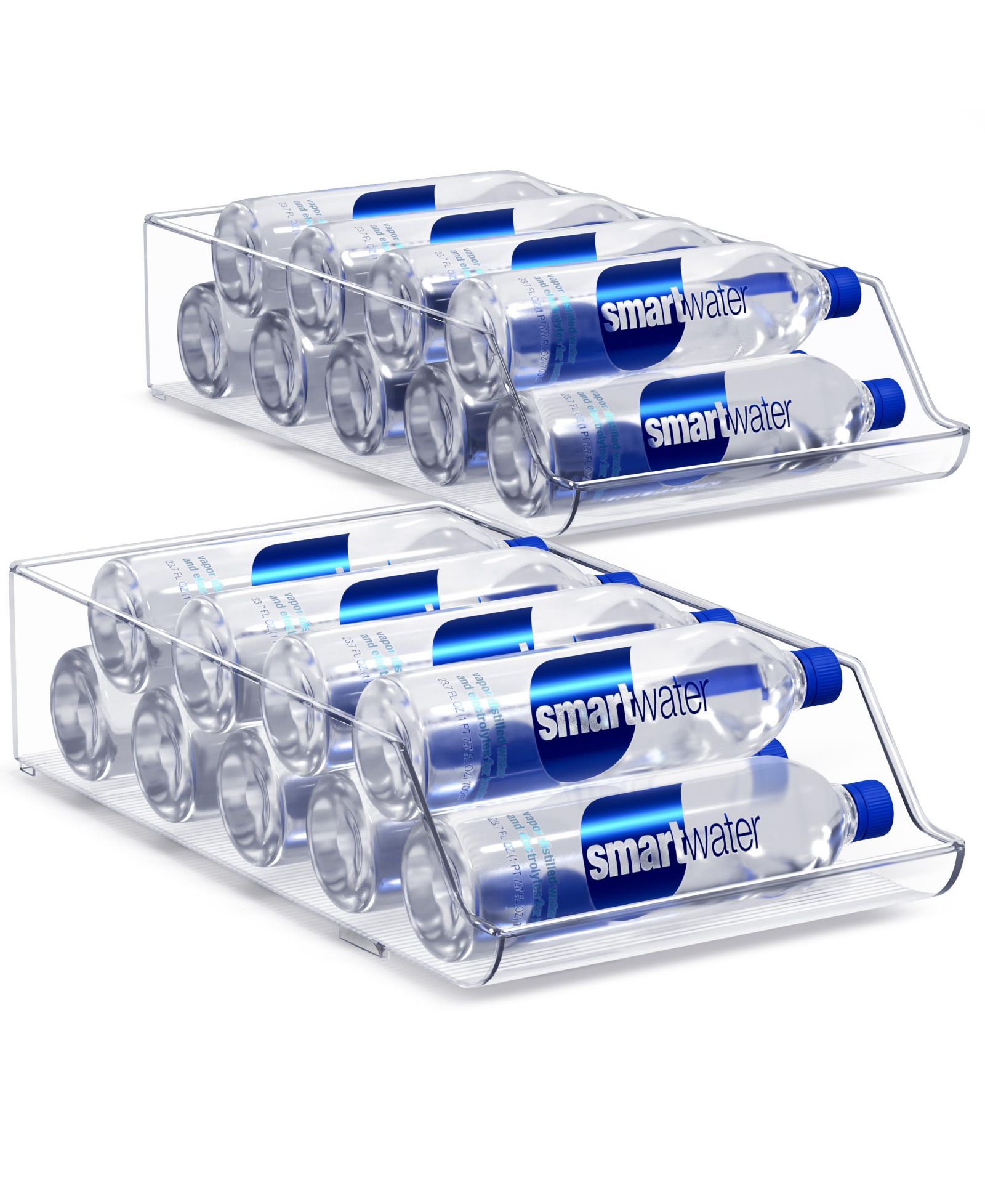 Sorbus Set of 2 Water Bottle Organizer Bins - Can and Bottle Holder Drink Dispenser