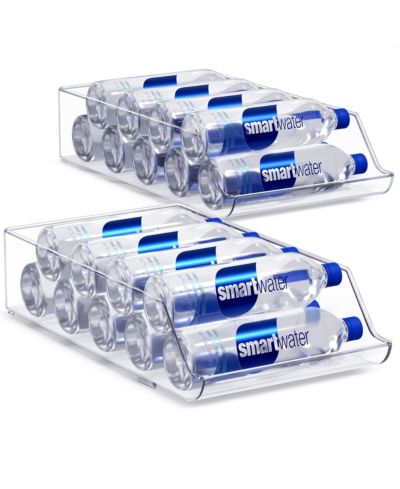Sorbus Set of 2 Water Bottle Organizer Bins - Can and Bottle Holder Drink Dispenser