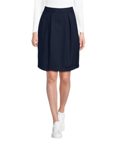 Lands' End Women's Solid Pleated Skort Top of Knee
