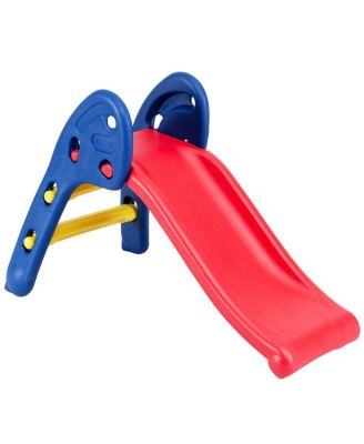 Gymax 2 Step Children Folding Slide Plastic Fun Toy Up-down For Kids Indoor and Outdoor
