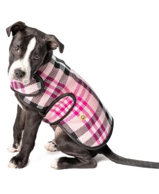 L Pink Plaid Coat