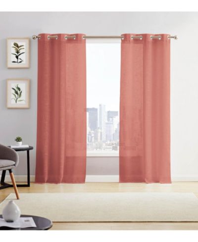 Dainty Home комплект льняных штор с текстурой, 76" W x 96" L