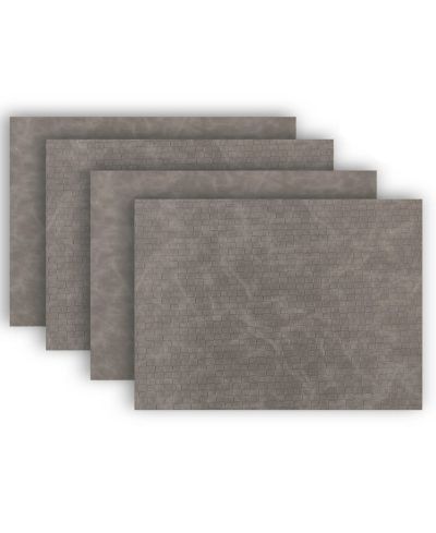 Dainty Home Faux Leather Look, Textured, Reversible, 12"x18", Set of 4 – Outdoor Dining Placemats