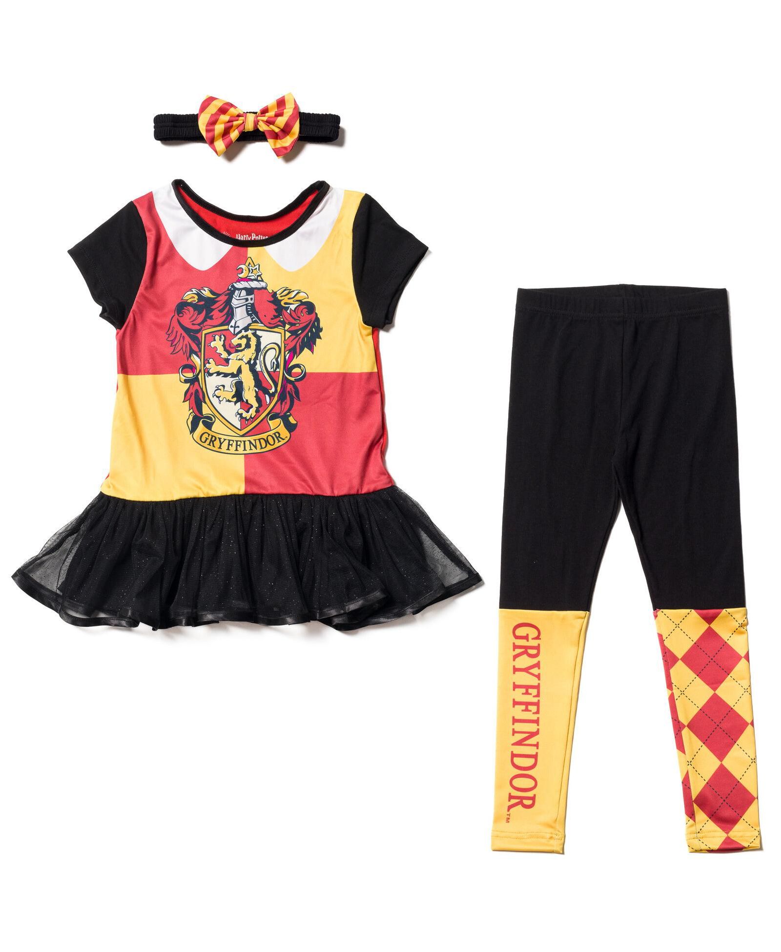 Harry Potter Костюм для косплея для девочек: футболка Gryffindor Ravenclaw, леггинсы и повязка на голову, комплект из 3 предметов