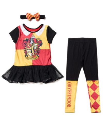 Harry Potter Костюм для косплея для девочек: футболка Gryffindor Ravenclaw, леггинсы и повязка на голову, комплект из 3 предметов