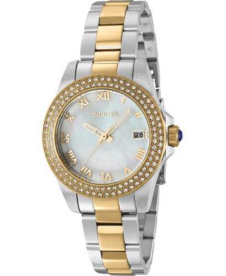 Invicta Women's 36075 Angel Quartz 3 Hand White Dial Watch