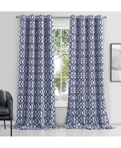 Штора Dainty Home Trellis Blackout, 54" W x 84" L