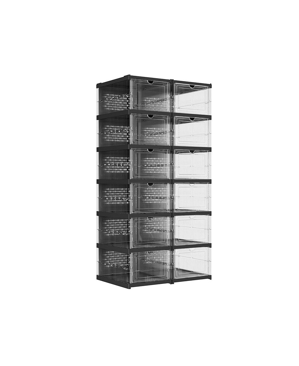 Stackable Shoe Boxes for Efficient and Customizable Footwear Storage Solutions
