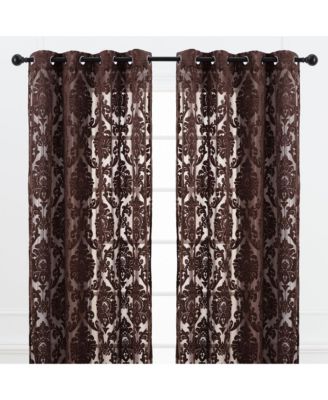Полупрозрачные шторы Chanasya Premium Devore Sheer Grommet