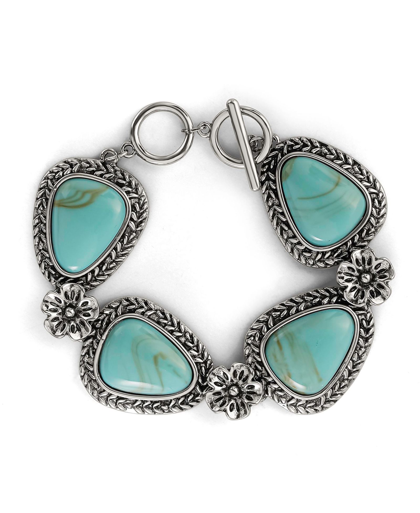 Браслет Jessica Simpson Turquoise Gemstone Flower