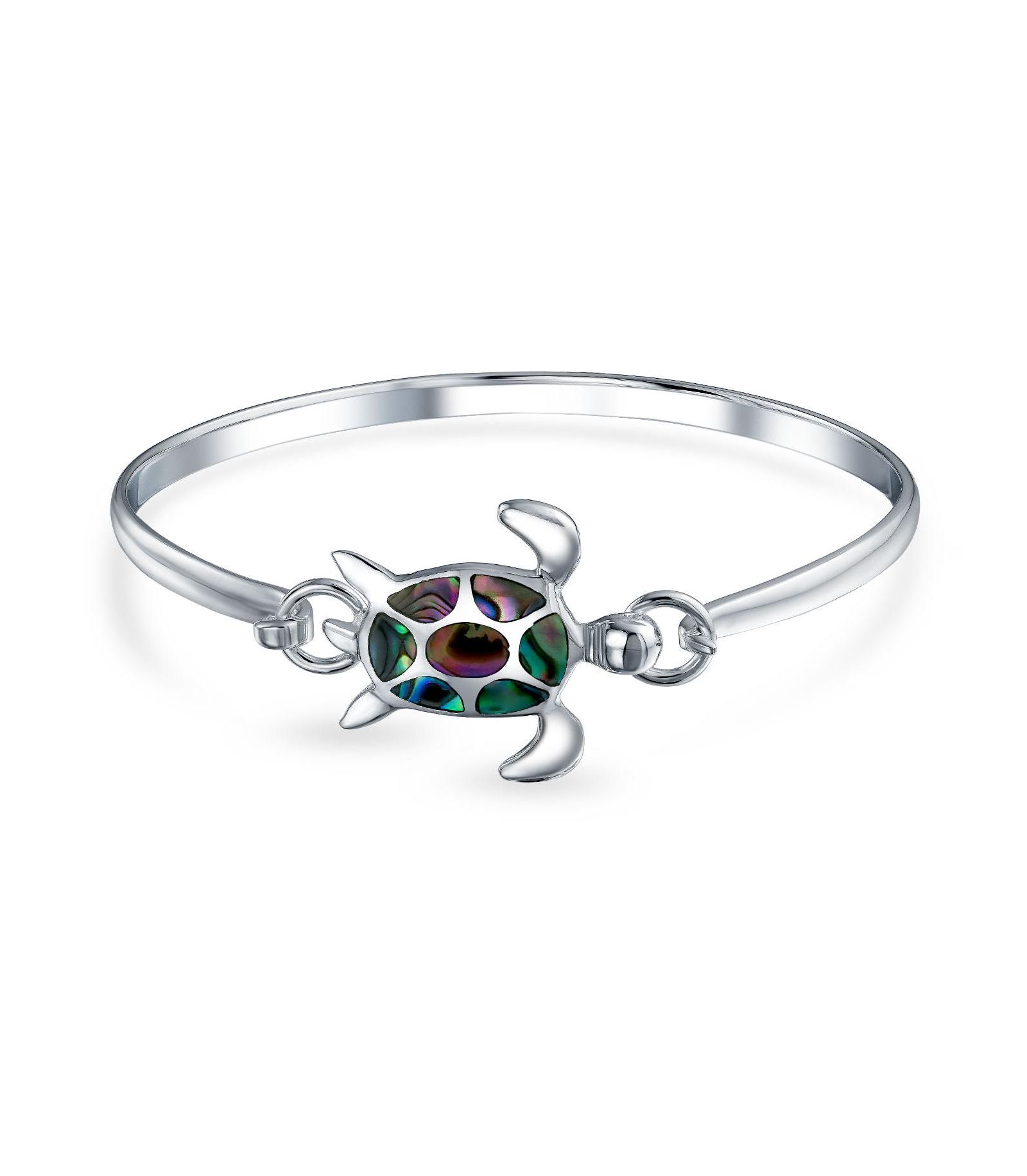Bling Jewelry браслет-бэнгл с морской улиткой и черепахой из стерлингового серебра.925