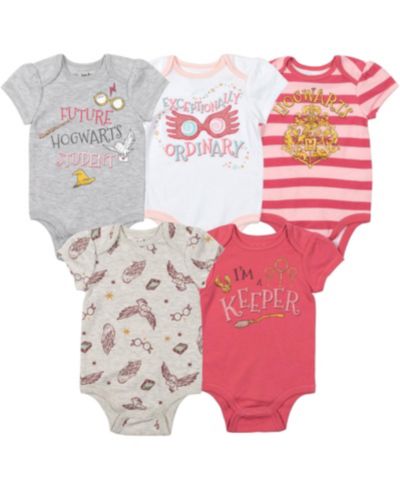 Harry Potter Baby Girls 5 Pack Bodysuits