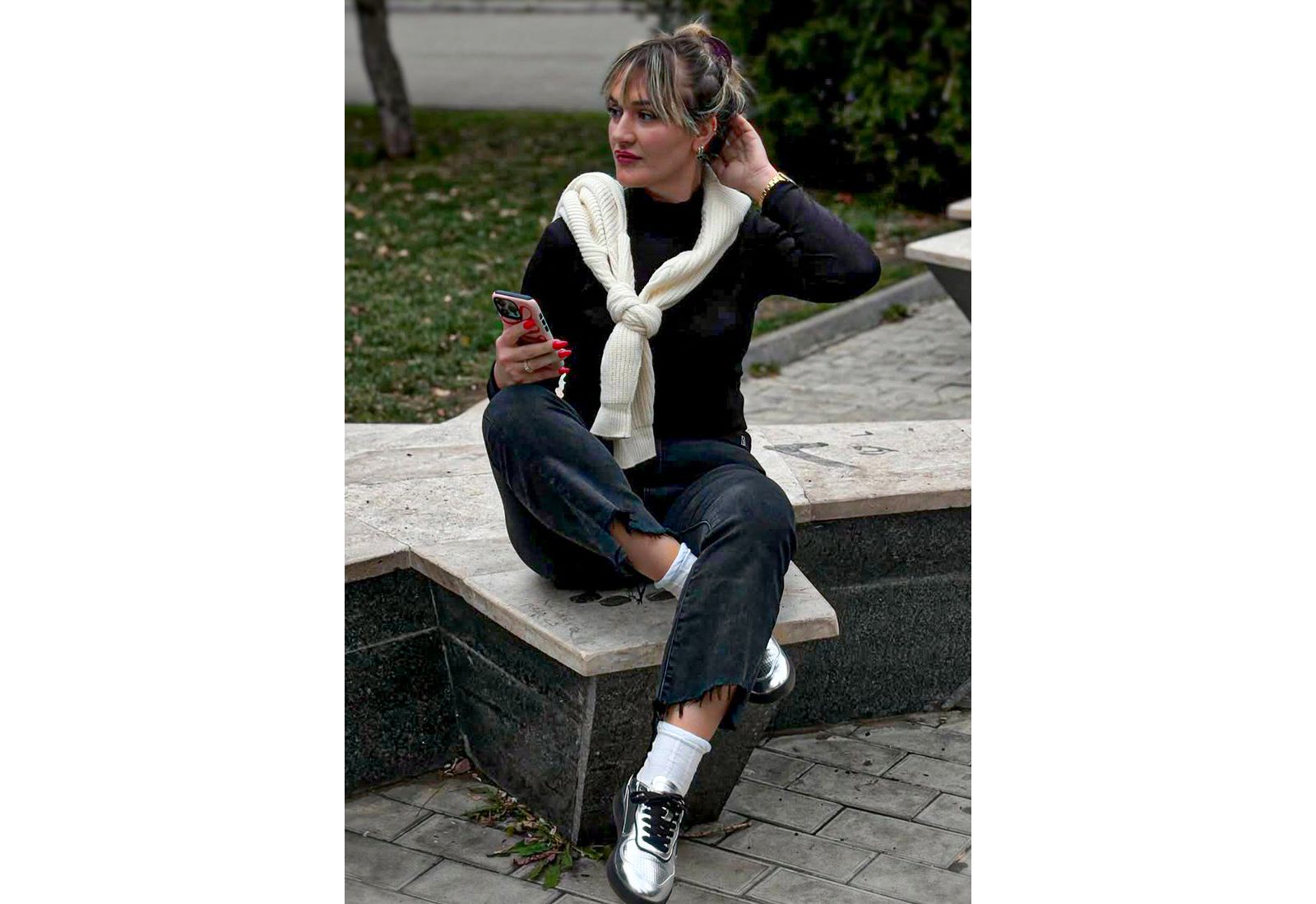 London Rag Womens Kyniska Faux Leather Everyday Sneakers