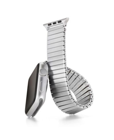 Speidel Twist-O-Flex Band Compatible For Use With The Apple Watch (series 1-8) 38/40/41mm in Silver and Size 13