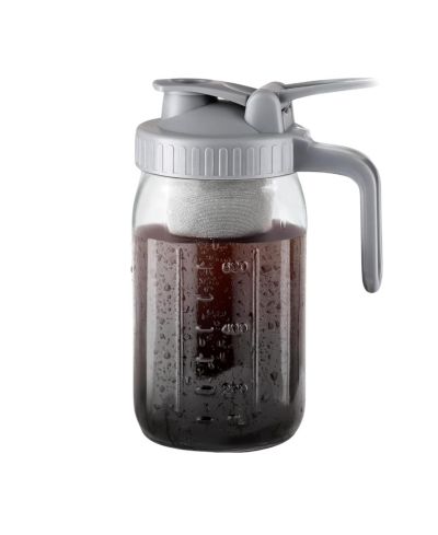 Zulay Kitchen Premium Cold Brew Coffee Maker - 32oz Mason Jar With Leak-Proof Lid & Extra Thick Glass