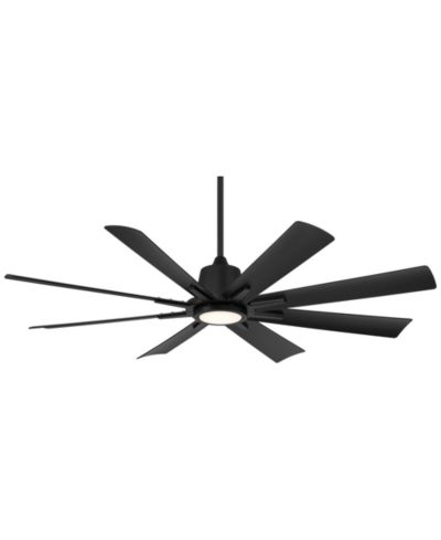 Casa Vieja потолочный вентилятор Inspirit Modern, 54", 8 Blade LED Light, Remote Control, Matte Black Finish