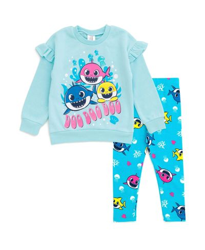 Детский комплект из флисовой кофты и брюк Baby Shark Pinkfong