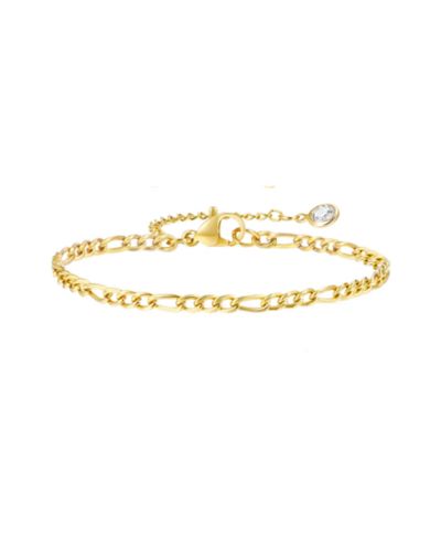 Hollywood Sensation Classic Gold Figaro Chain Bracelet
