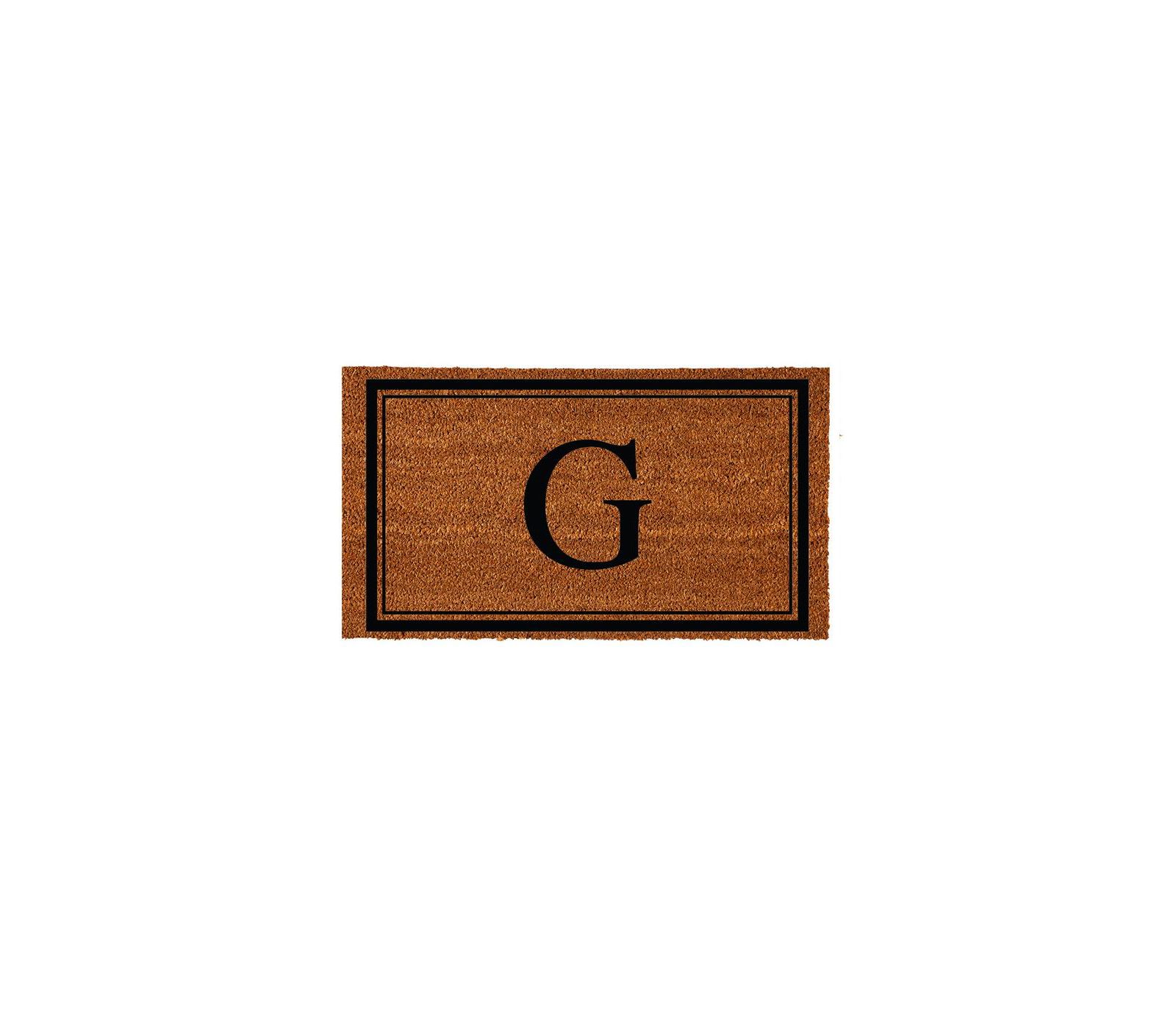 Коврик Evergreen Monogram Natural Coir 28" x 16" Letter "G"