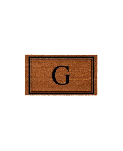 Коврик Evergreen Monogram Natural Coir 28" x 16" Letter "G"