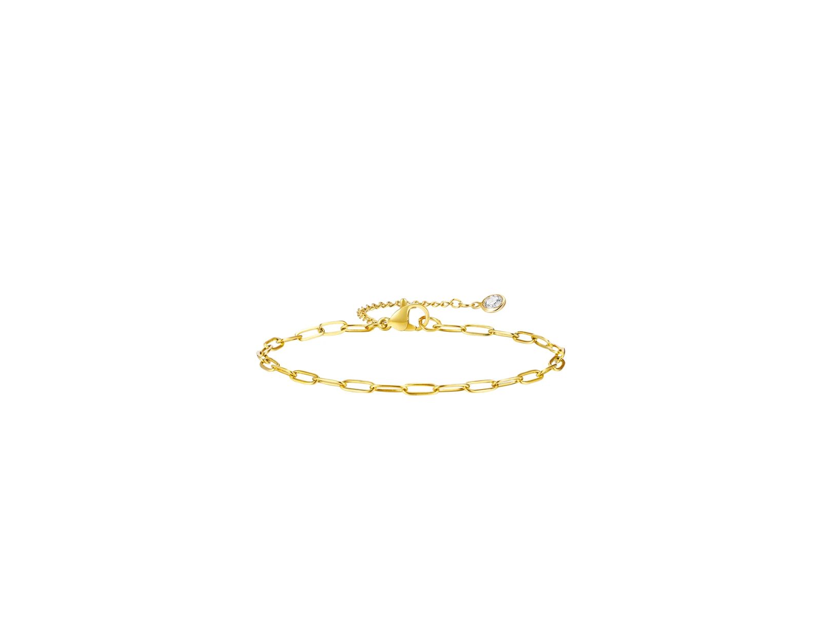 Elegant Gold Paperclip Link Bracelet
