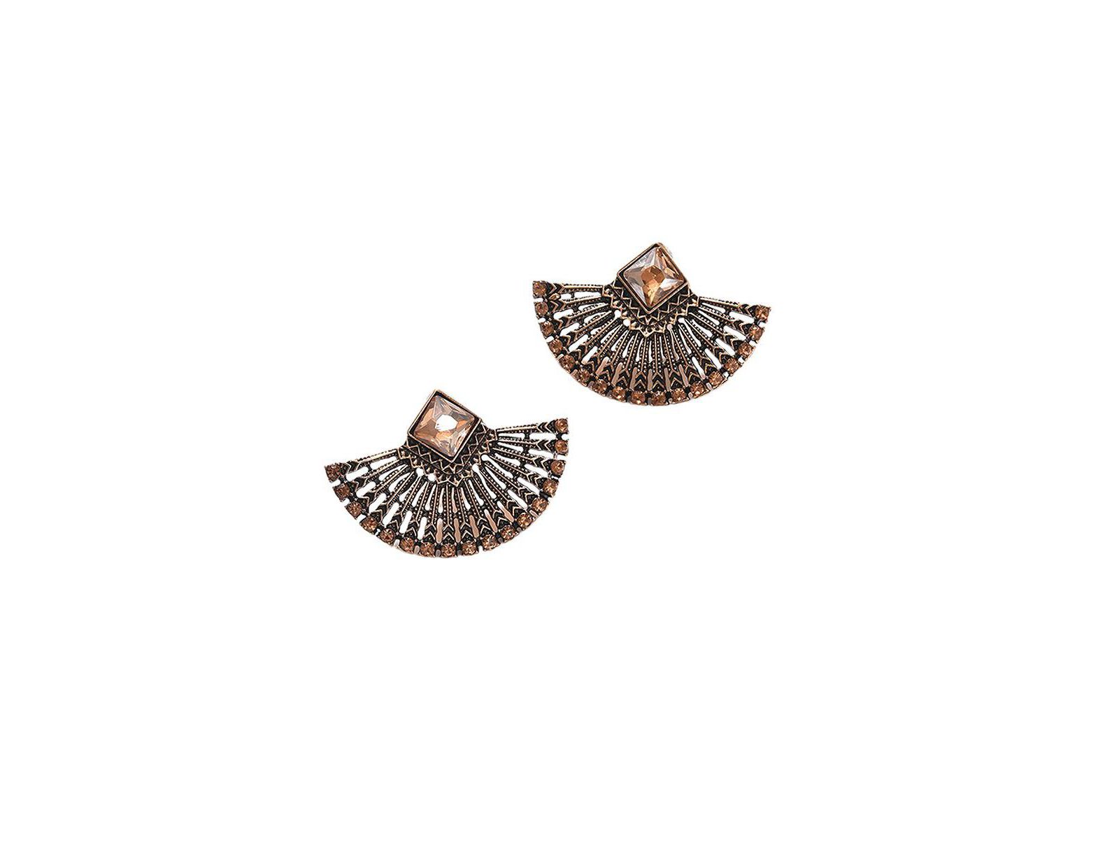 SOHI Women's Fan Drop Earrings