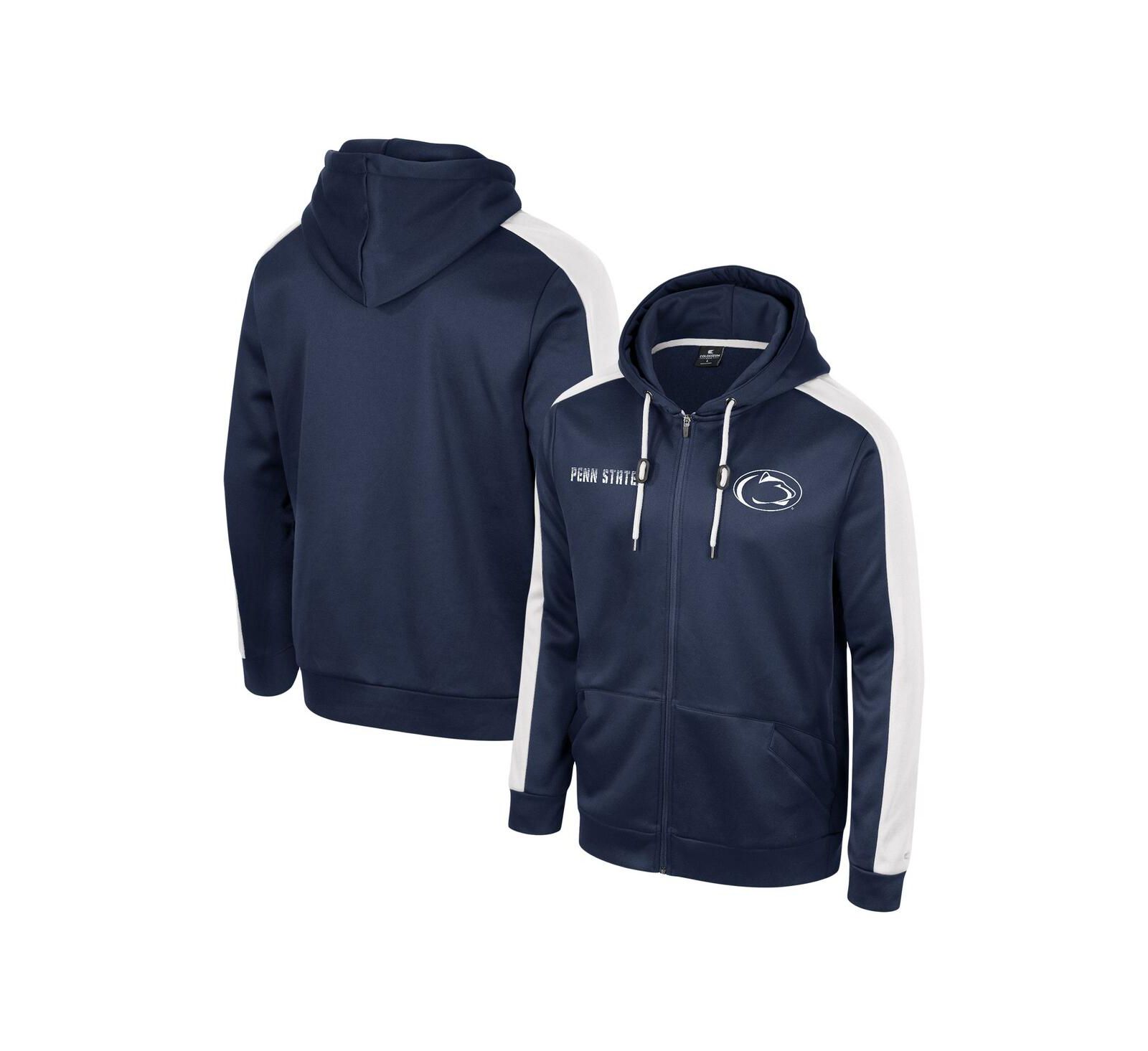 Colosseum Мужской Navy Penn State Nittany Lions Reese Full-Zip Hoodie