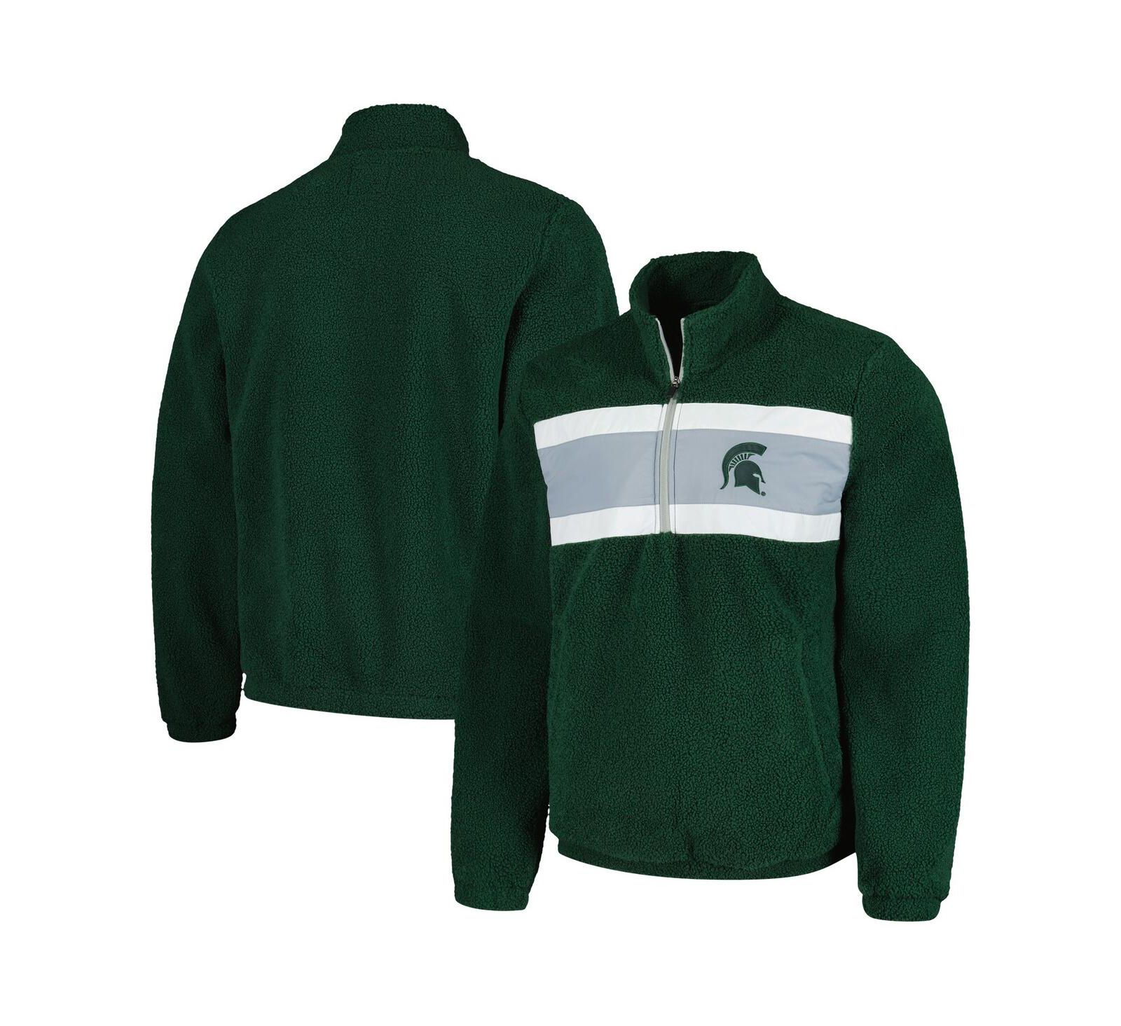 Мужской полуziп худи G-III Sports by Carl Banks Michigan State Spartans Green