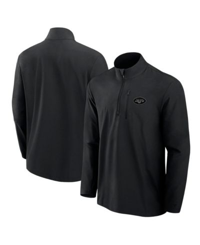 Fanatics Men's Black New York Jets Front Office Woven Quarter-Zip Jacket куртка мужская