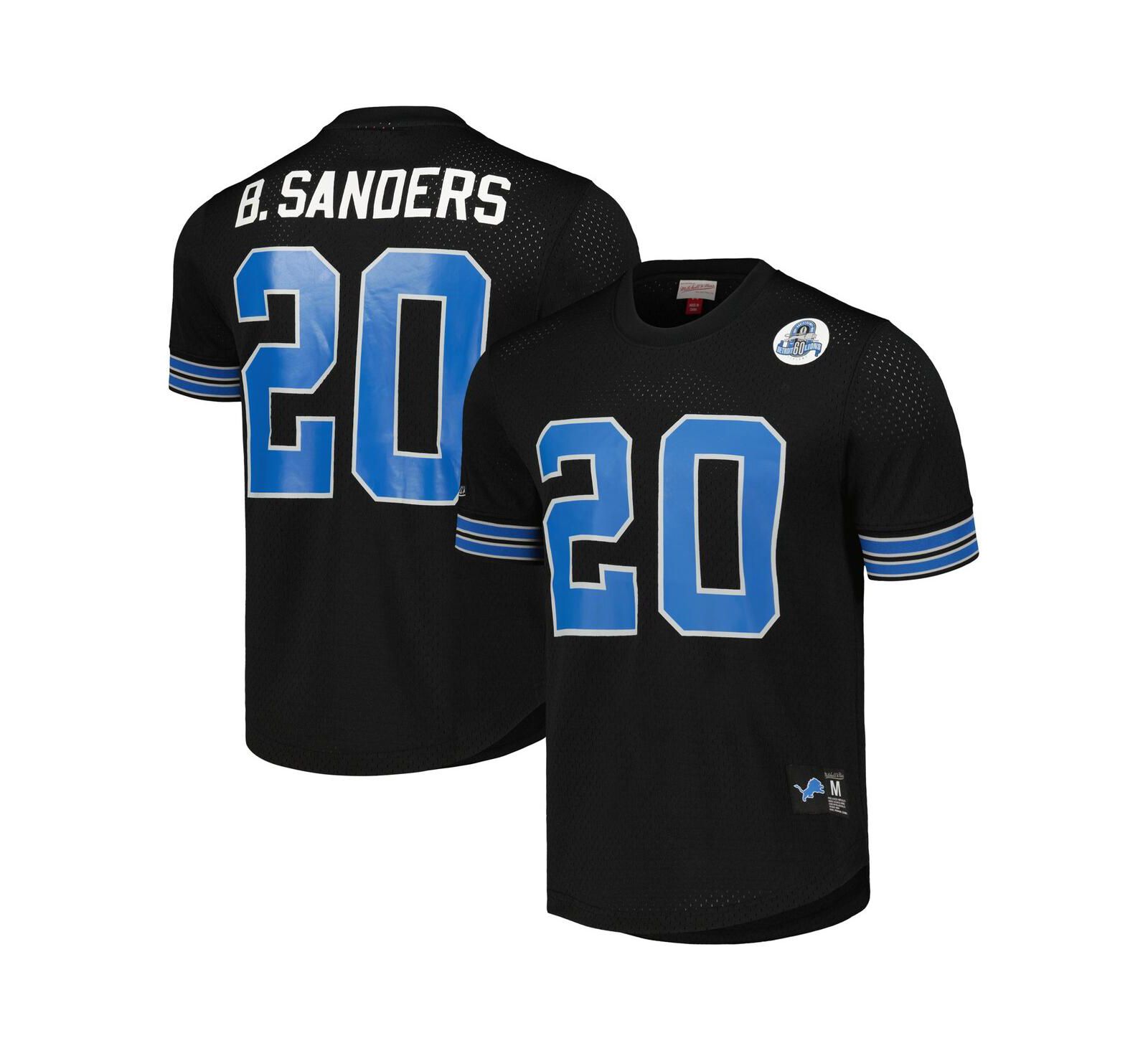 Mitchell & Ness Мужской сетчатый топ Barry Sanders Detroit Lions с именем и номером