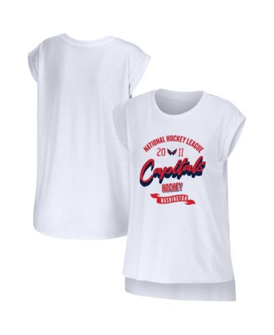 WEAR by Erin Andrews Women's White Washington Capitals Domestic Tank Top
