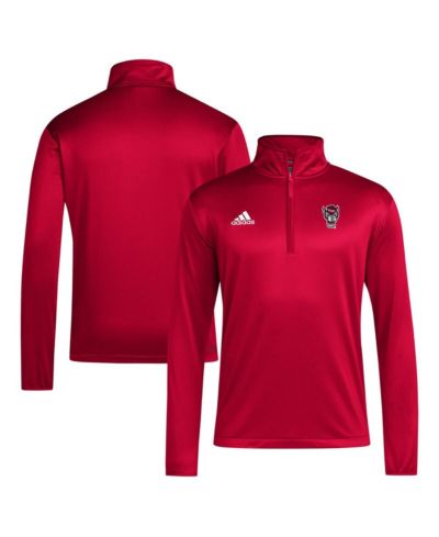 Мужская кофта Adidas Red NC State Wolfpack Coaches Sideline Quarter-Zip Top