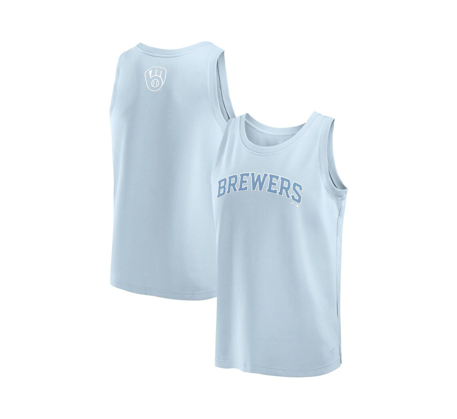 Fanatics Men's Light Blue Milwaukee Brewers Elements Tank Top