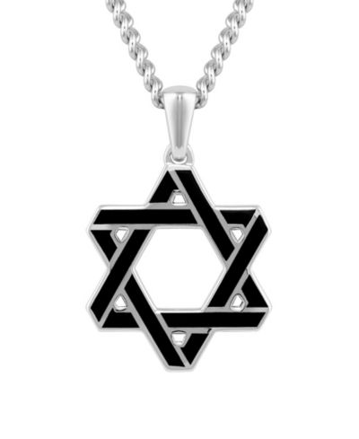 Vincero Мужская подвеска Jewish Star, родированное серебро 925