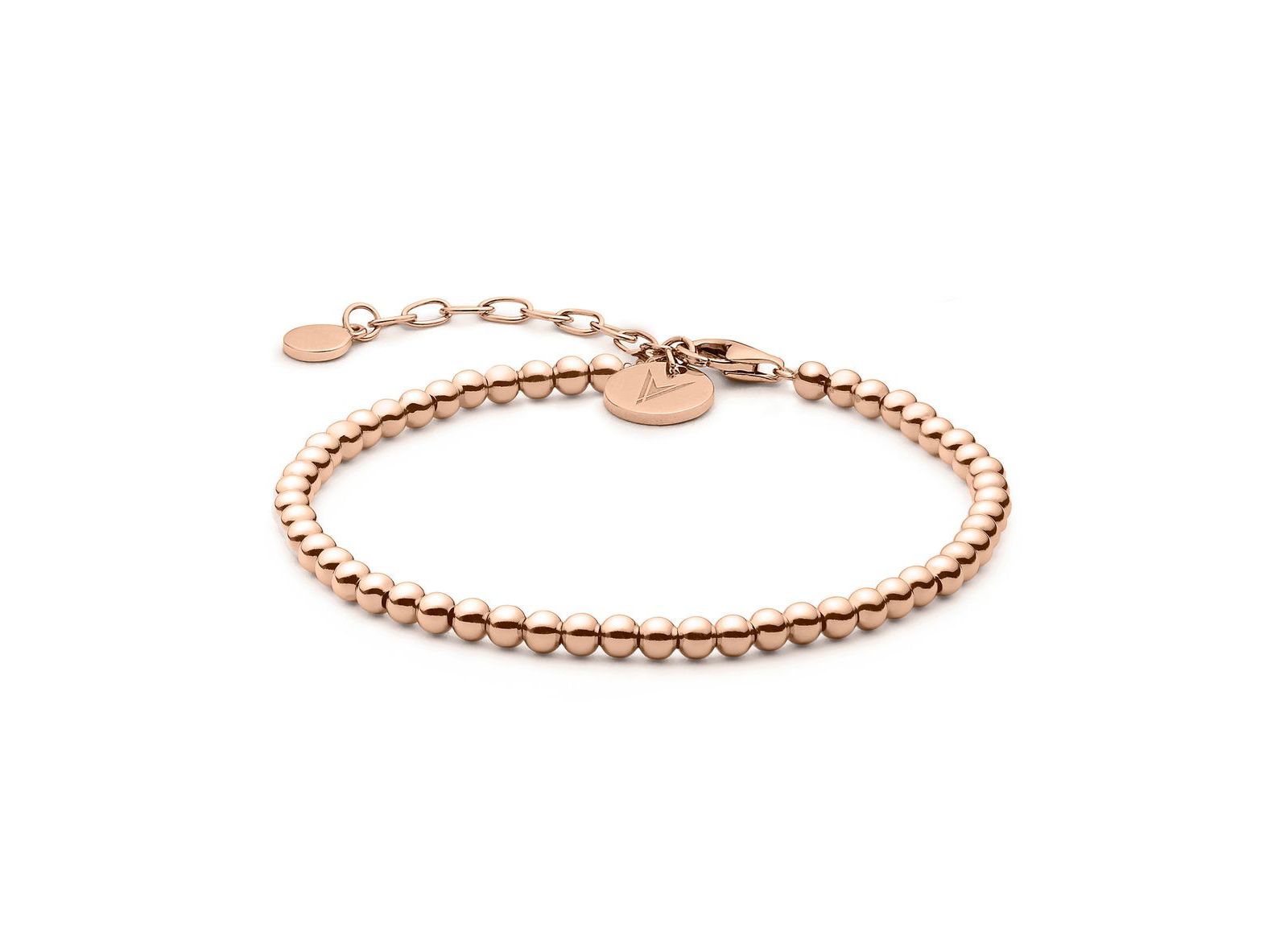 Браслет Vincero Beaded в полированном Rose Gold с регулируемой застежкой
