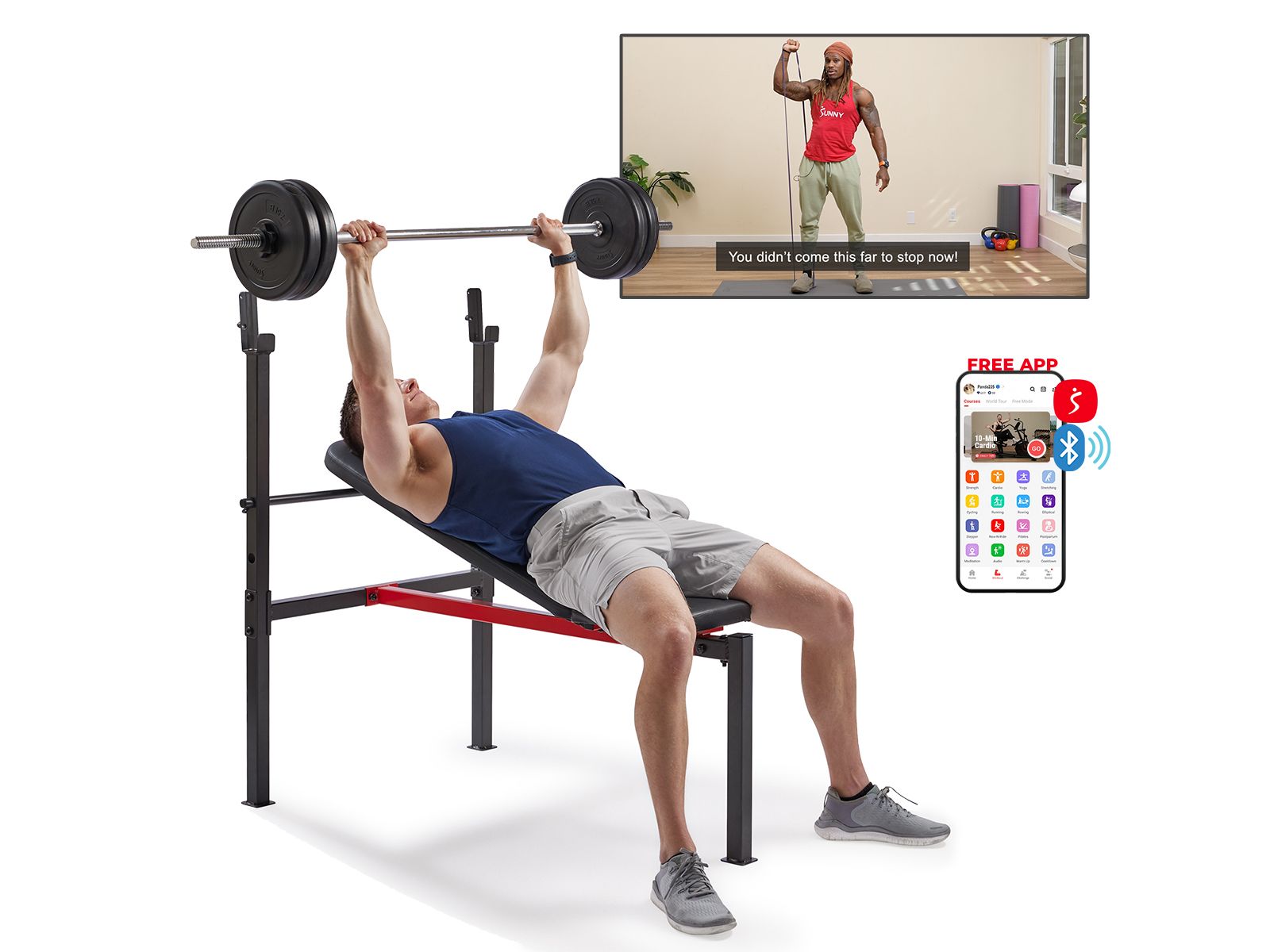 Sunny Health & Fitness регулируемая скамья для жима лежа