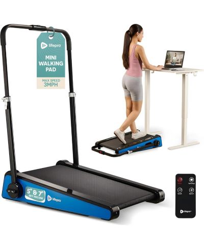 Lifepro PacerMini беговая дорожка с наклоном – мини беговая дорожка под стол для дома и офиса, портативная бесшумная дорожка с пультом управления